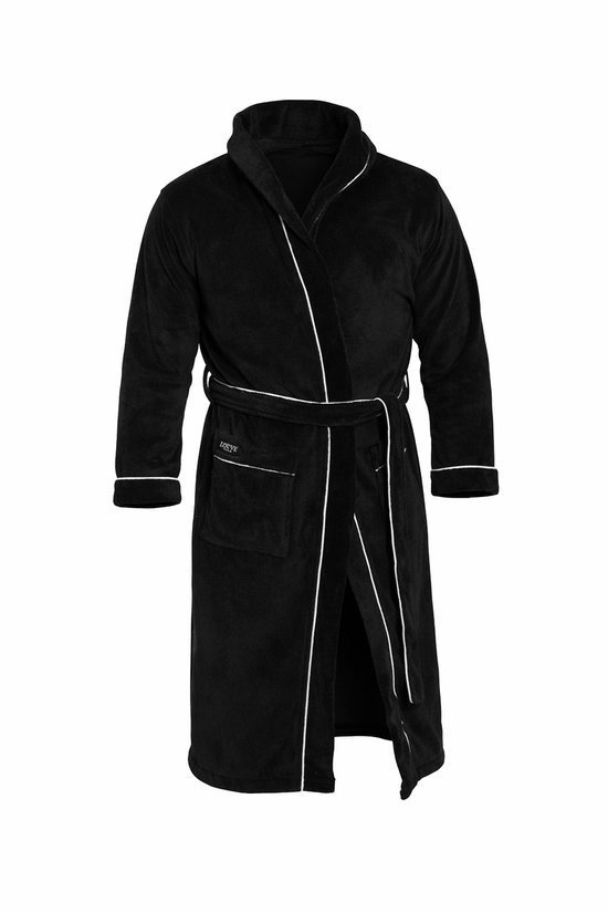 LINNICK Wafel Badjas Kuitlengte - black