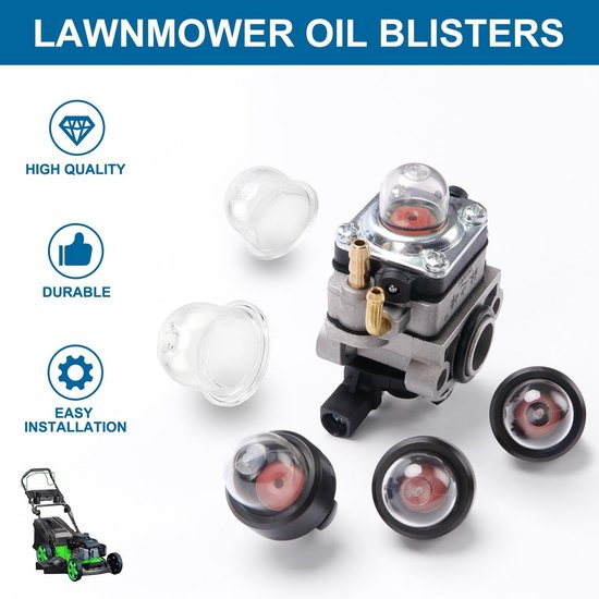 10x Universele Carburateur Primer Lampjes en 5x Snap Primer Pomp voor
