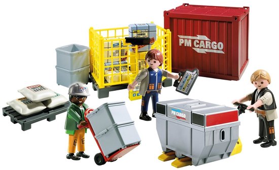 Cargoteam met lading/Ouvriers avec marchandises