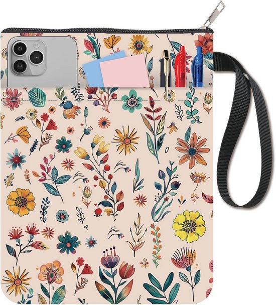 Kleurige Boekhoes voor Bescherming van Boeken en Notitieboeken met Rits en Extra Zak