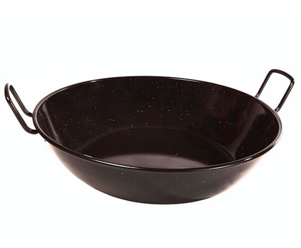 Paellapan Diep,28cm zwart