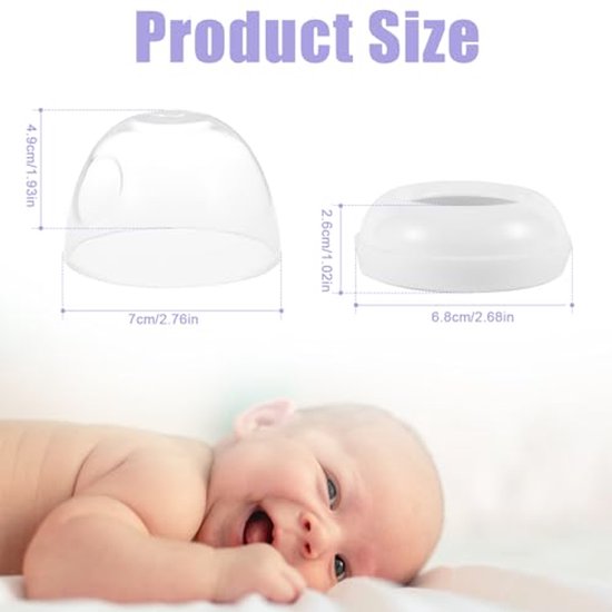 stuks flessenringen en doppen, inclusief 4 babyflesdeksels en 4 schroefringen voor voedingsflessen. BPA-vrije vervangingsdoppen voor moederflessen, compatibel met Philips Avent. — afbeelding 4