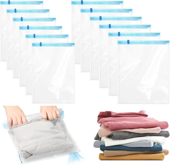 Set van 12 Herbruikbare Vacuümzakken voor Kleding