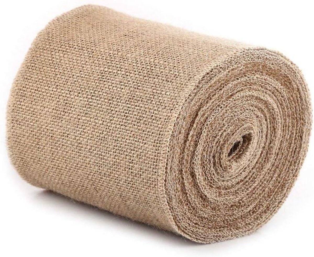 E-Ambar - Rustieke Hessische Jute Tafelloper voor Bruiloft Decoraties 10 Meter