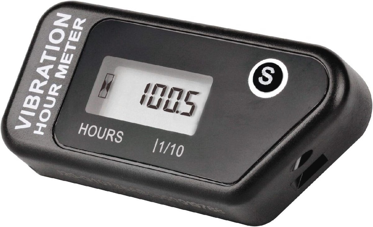 Digitale draadloze urenteller met trillingssensor voor machines, voertuigen en gereedschappen