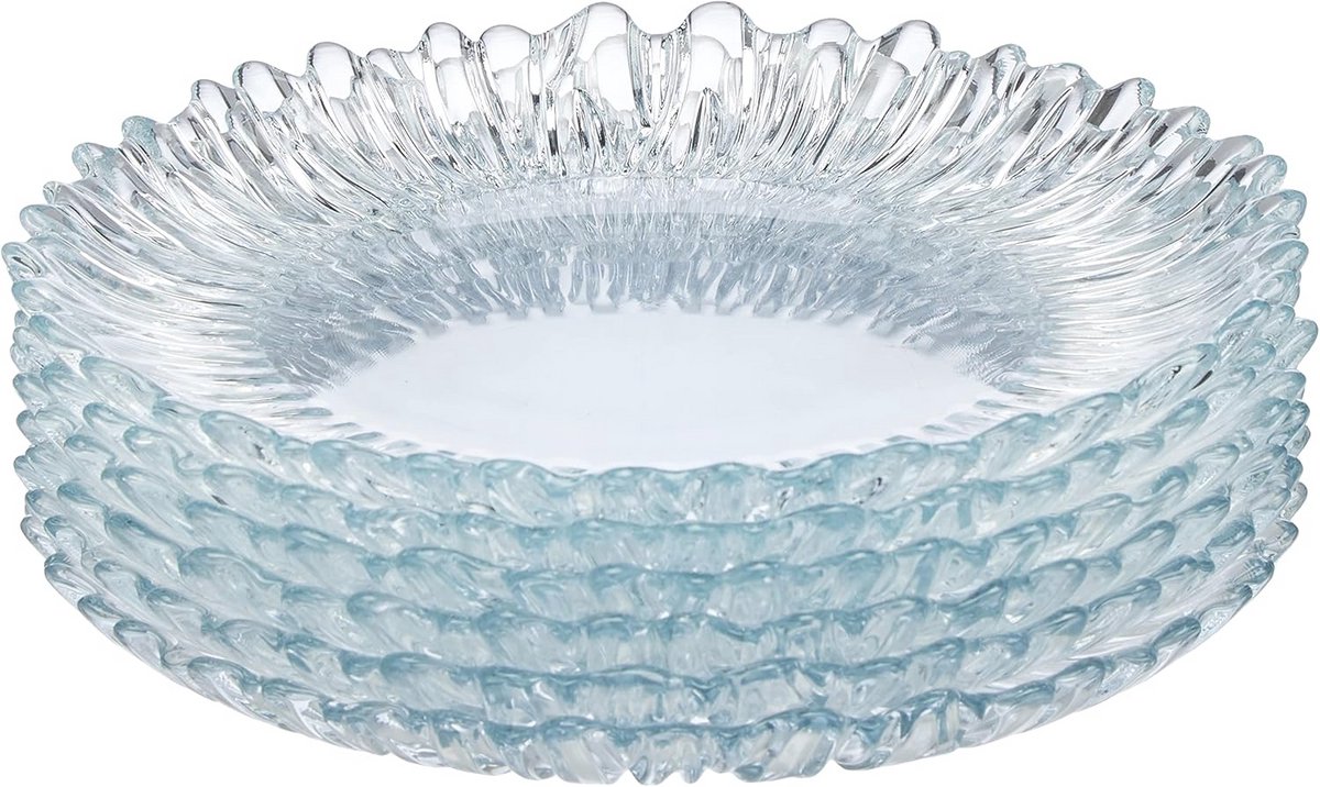 Set van 6 Aurora Glazen Borden 20.5 cm voor Tafelmeubilair