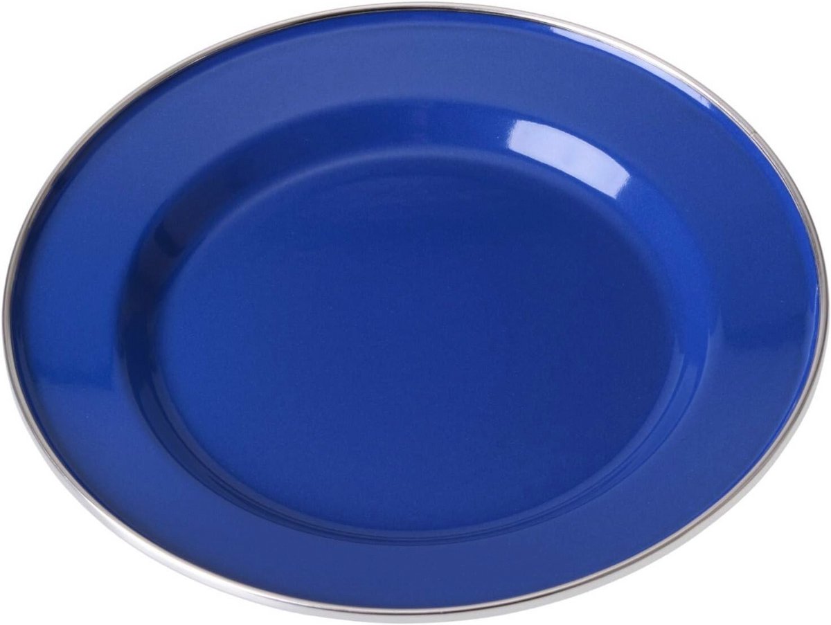 Kinderen Enamelle Plate 20 cm Blauw voor Kamperen en Picknicken