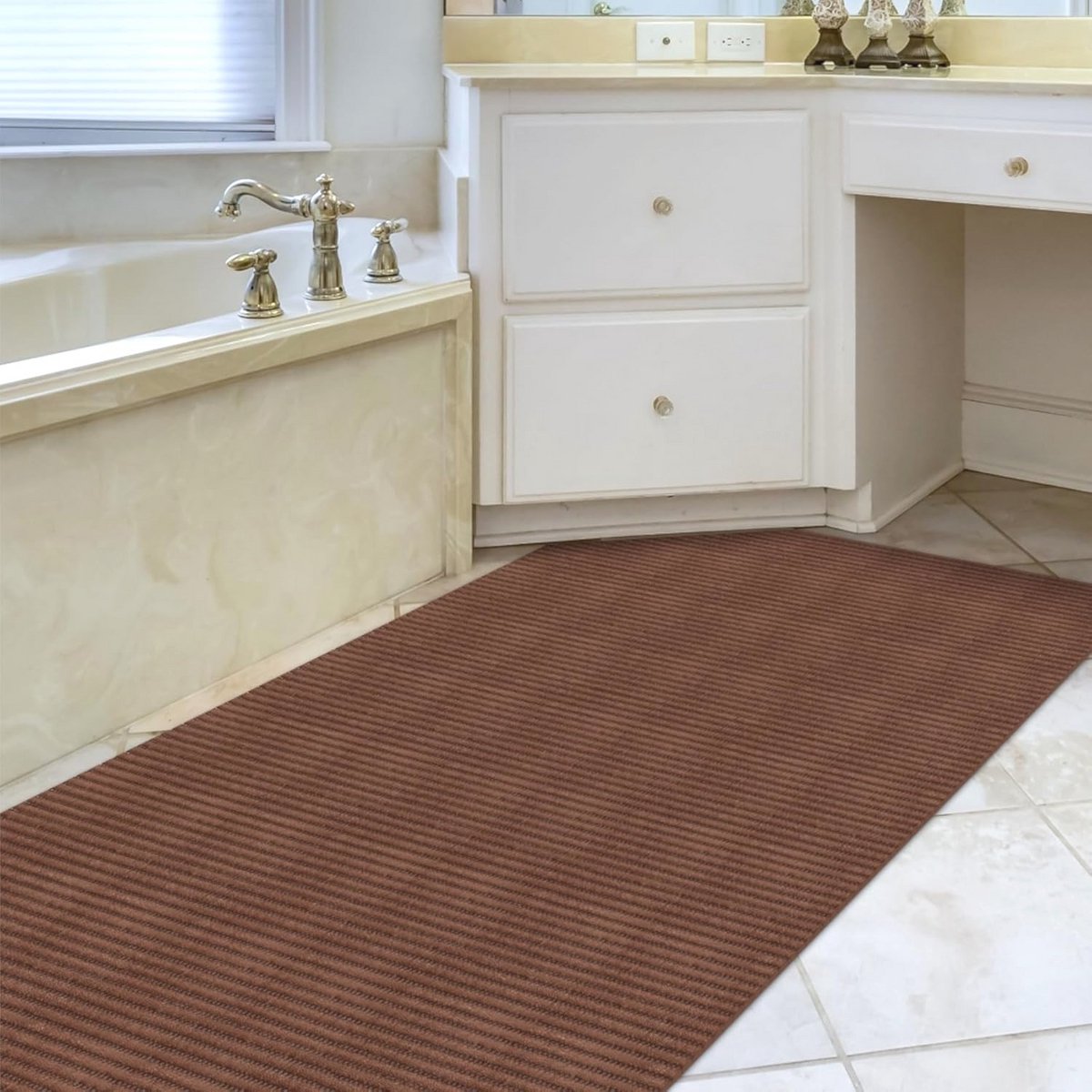 Zachte Antislip Badmat en Loopmat - Multifunctioneel, Grijs, 65 x 240 cm