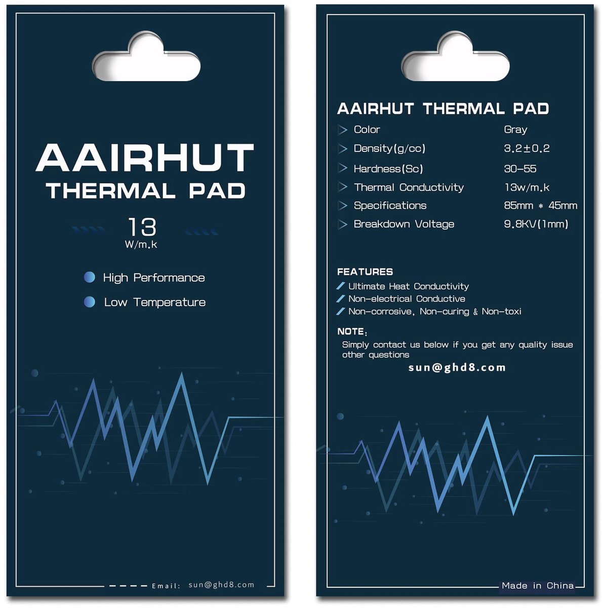 Thermal Pad voor Verkoeling van Elektrische Apparaten - 13 W/mK, 85 x 45 mm - Siliconen Koelkussen