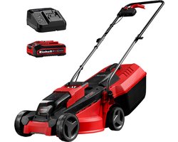 Einhell Accu Grasmaaier GE-CM 18/30 Li Kit - Power X-Change - 18 V/Li-ion - Maaibreedte: 30 cm - Aanbevolen gazonoppervlakte: tot 150 m² - 25 L opvangzak - Maaihoogte: 30-70 mm - Incl. 3.0 Ah Accu en lader