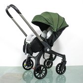 Aafinity Kinderwagen - 3 in 1 kinderwagen - Kinderwagen baby - Met afneembaar kinderzitje - Groen - Multifunctioneel - lichtgewicht