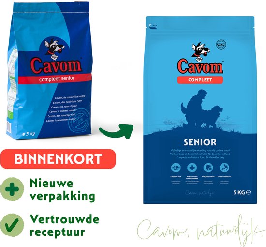 Cavom Compleet Senior Rund&Vlees - Hondenvoer - 5 kg