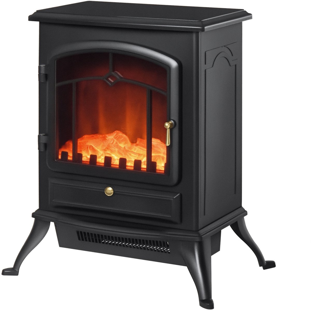 HOMCOM-Elektrische Haard-PP-45x28x54cm-Zwart