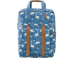 Fresk Grote Rugzak voor kinderen 5-7 jaar - 9,3 L - Schooltas Kind Jongens - Verstelbare Schouderbanden - Waterafstotende Rugtas - Blauw - Dino