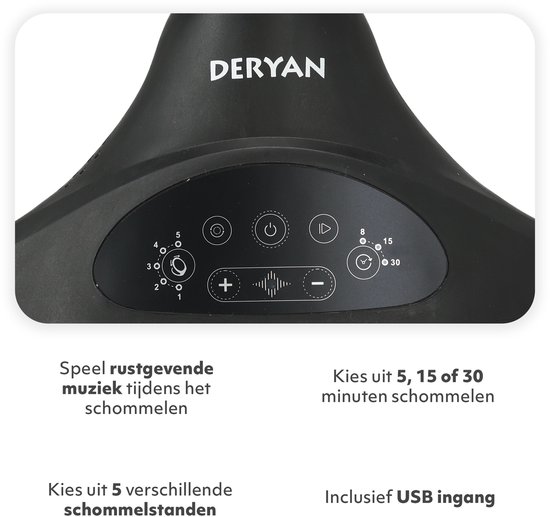 Deryan Baby Elektrische Wipstoel - Schommelstoel - Bluetoothfunctie,Speaker en Afstandsbediening - Zwart — afbeelding 2