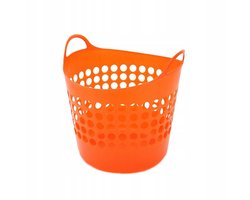 Merkloos Flexibele Opbergmand 26L met Handvatten - Oranje
