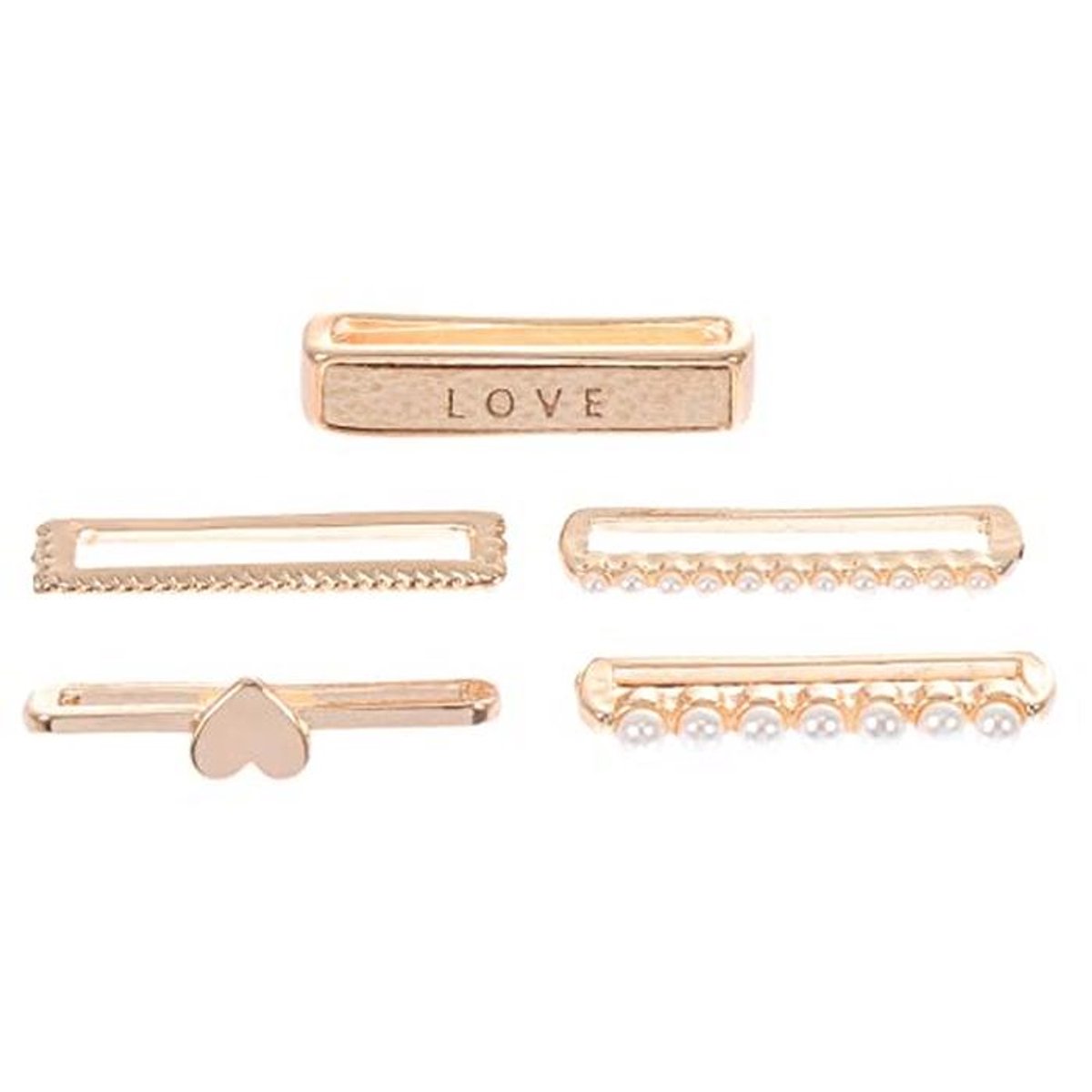 Decoratieve ringstrikken voor horlogebanden - Set van 5 armband charms en accessoires