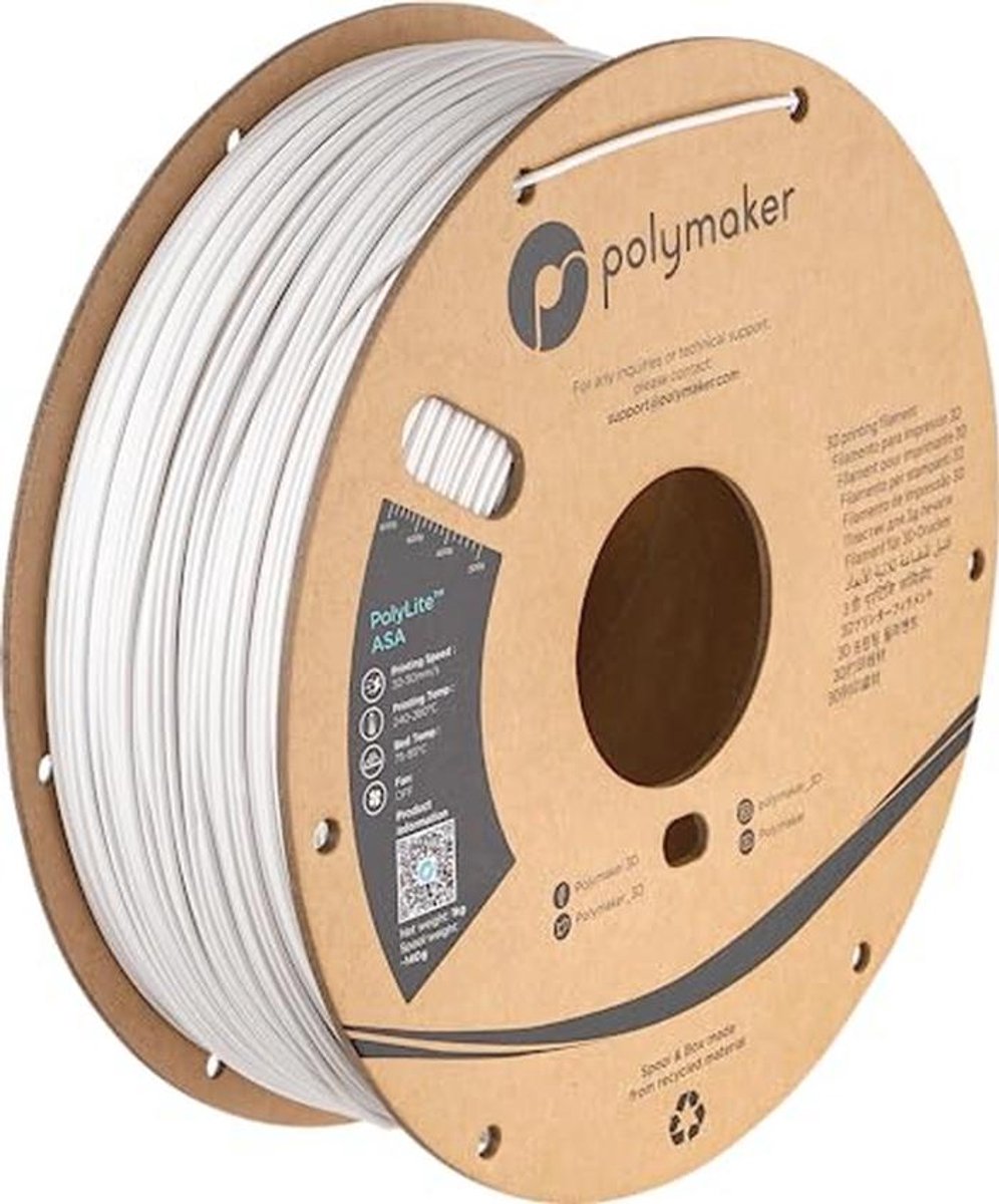 PolyLite Filament ASA 1.75mm - UV-bestendig, Weerbestendig en Hittebestendig