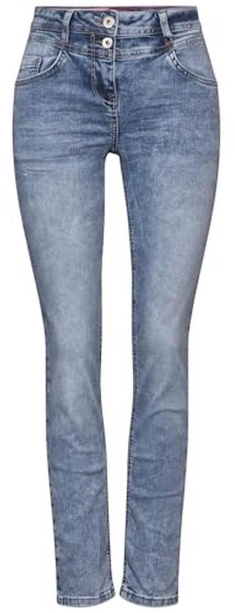 Dames Slim Fit Jeans met Hoge Taille en 5-Pocketstijl