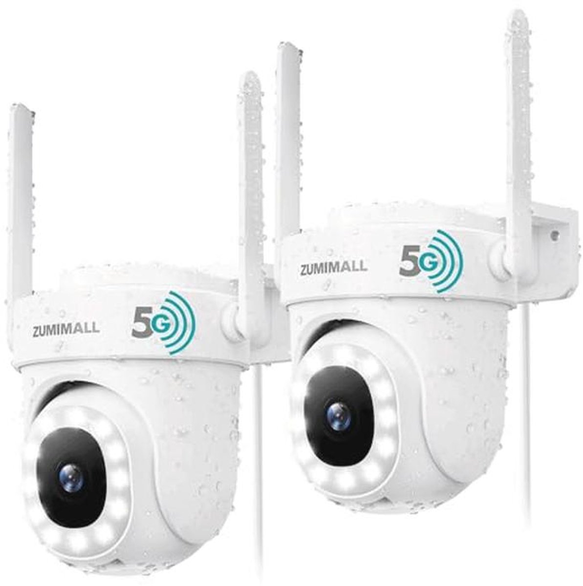 5MP Bewakingscamera Buiten met 5G/2,4GHz Wifi, PTZ Functie, 24/7 Opname en Kleurrijke Nachtsicht