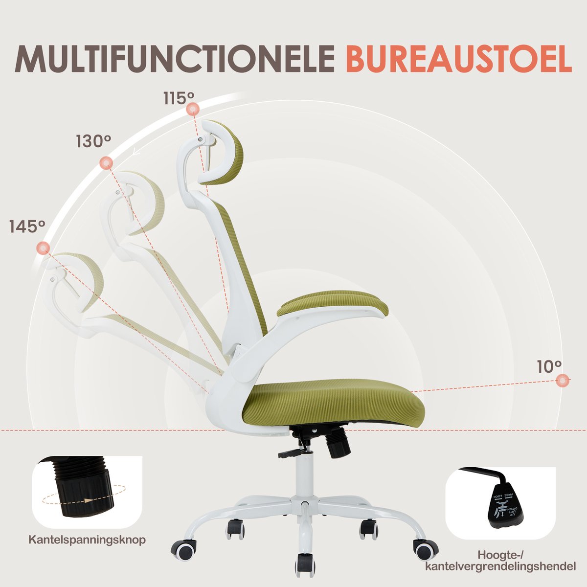COLAMY Ergonomische Bureaustoel - afbeelding 3