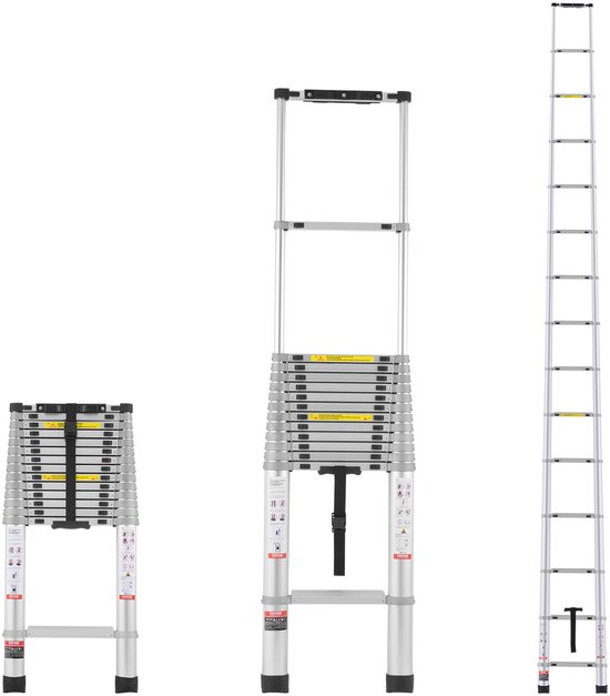 Trap Loop Ladder VEVOR Telescopische Ladder, Trap, Vouwladder, Uitschuifbare Ladder, 190 ...
