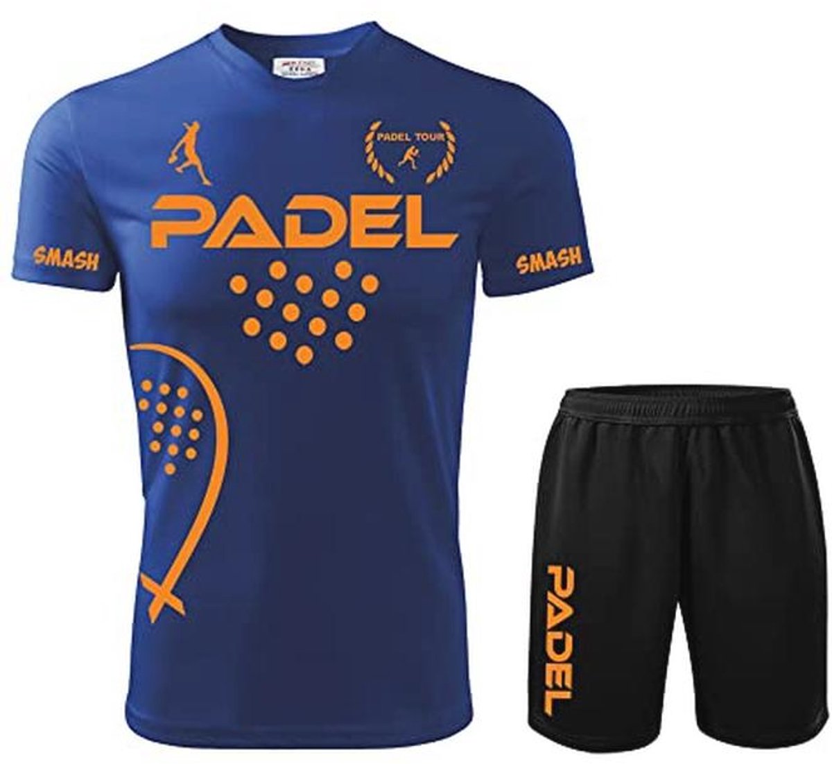 Tricot-shorts en T-shirt Set voor Padel en Tennis - Fluo Kleur - Perfect Voor Actieve Sporters