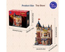 Pantasy 85031 Speelgoed Winkel bouwset incl. 4 minifigures | Classic Creator Modular Building | Expert Architecture Modelbouw | Technisch Educatief bouwpakketten voor volwassenen & kinderen | Mega gebouwen geschikt voor Lego | Bouwdoos met 2978 bloks