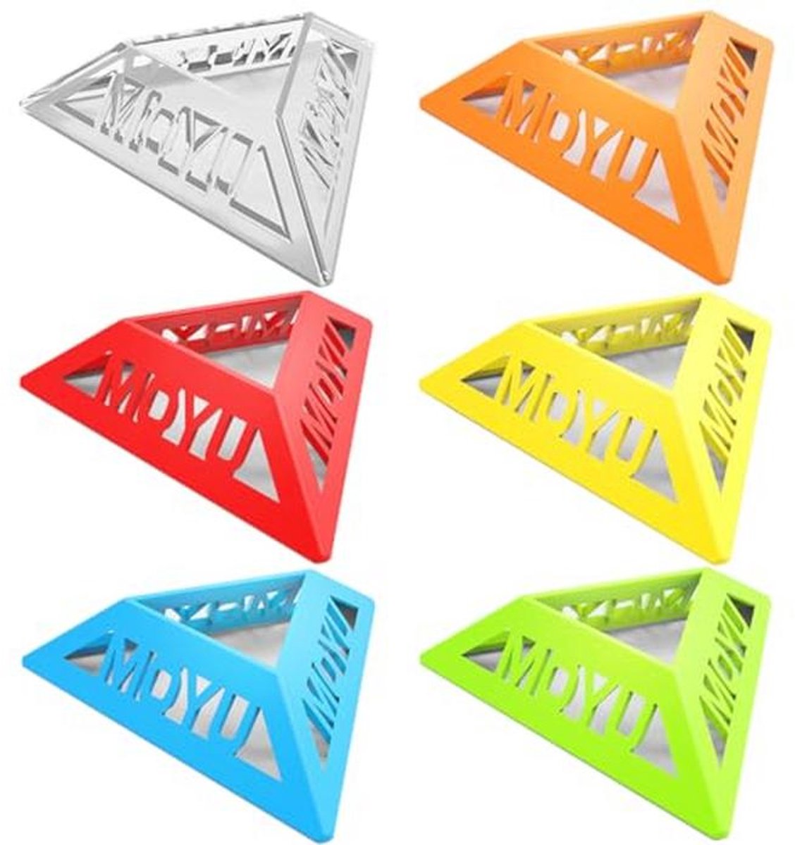 Set van 12 Mini Frames voor Puzzels - Driehoekige Voetstukken en Houder