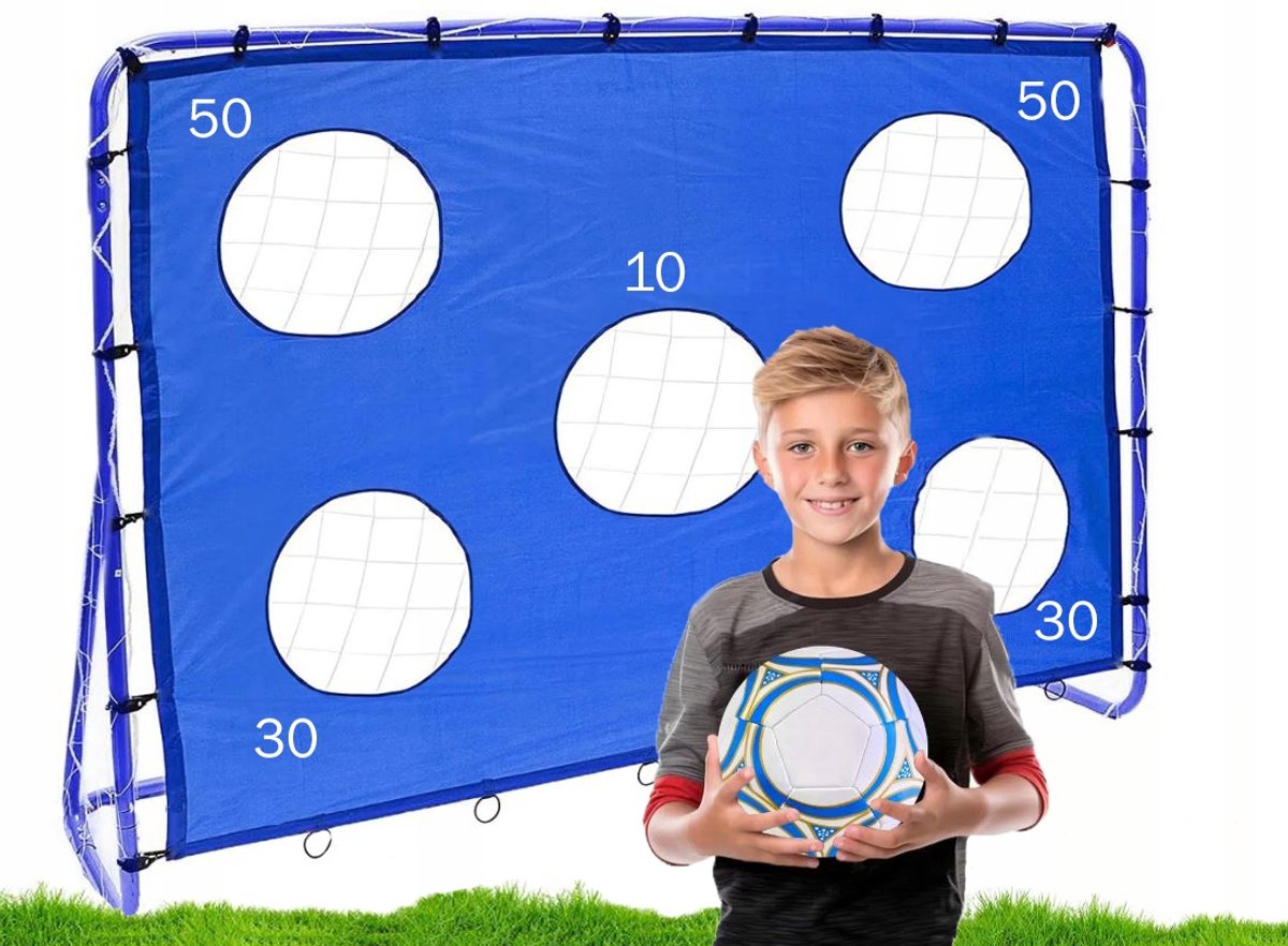 Voetbaldoel met schietmat 213x152x76cm - Training & Plezier