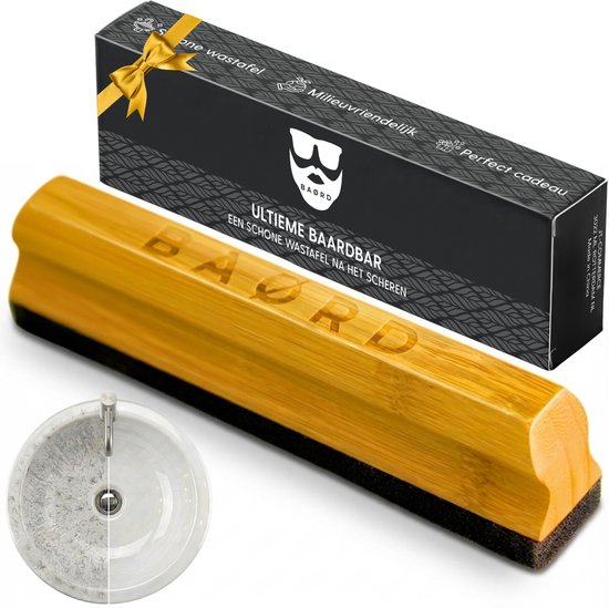 BAØRD Ultieme Baardbar – Baardhaar Opruimen - Kerstcadeau Man - Opvangen - Schone Wastafel - Gootsteen - Beardbar – Baardverzorging – Badkamer Schoonmaken – Baard - Scheren – Baardborstel - Trimmen – Verjaardag Vader - Kerst Cadeau Mannen Origineel