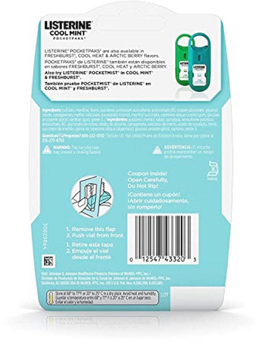 Mondverfrisser Strips, Koele Munt, 24 Stuks (verpakking van 12)