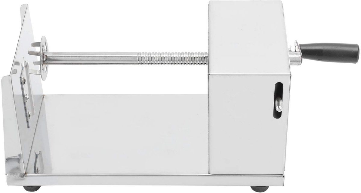 Handbediende aardappelsnijder, roestvrijstalen twister voor frieten, handmatige spiraalsnijmachine voor vegetarische snacks 26,5 x 12 x 14 cm