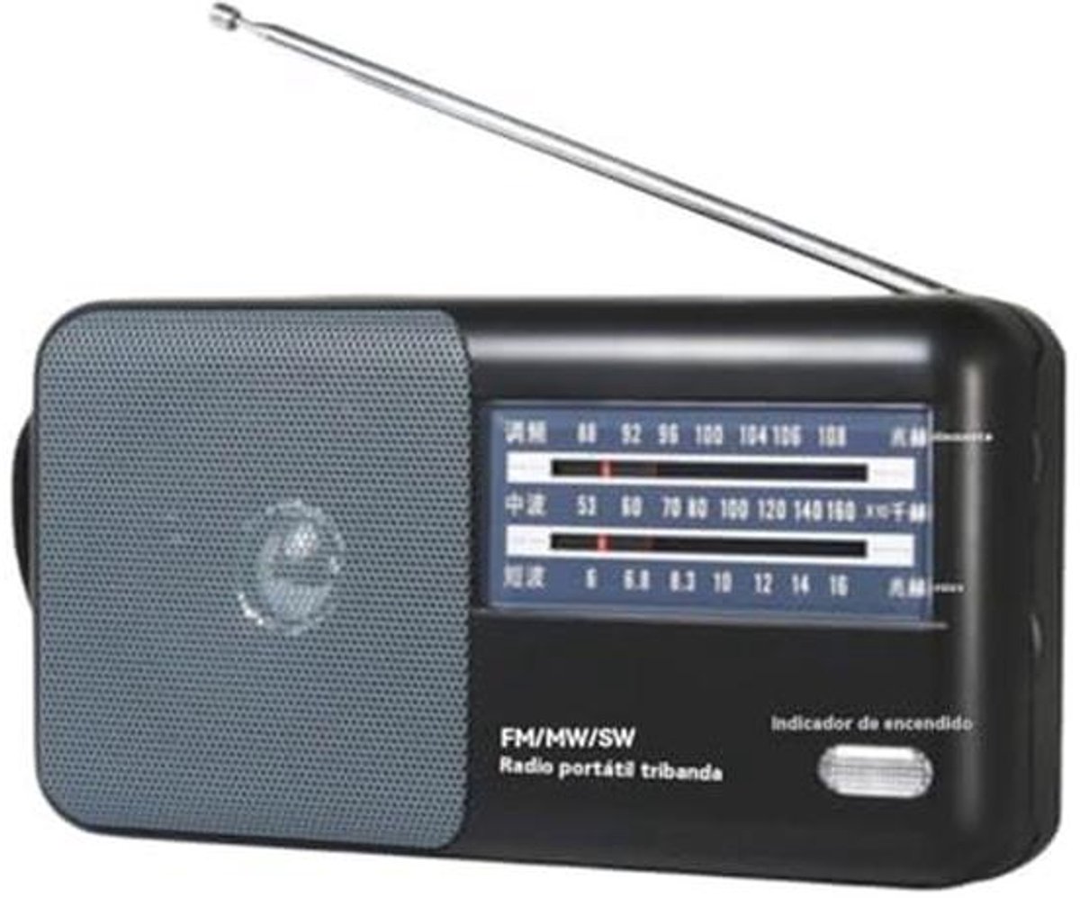 Draagbare 3-bands radio met sterke luidspreker voor binnen en buiten