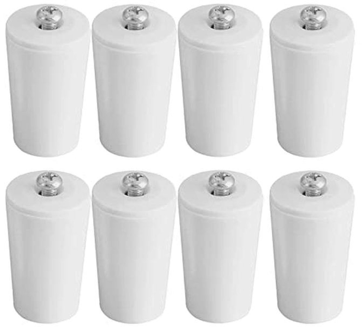 Witte Jaloezieën 8 x 40 mm van PVC met Montageaccessoires