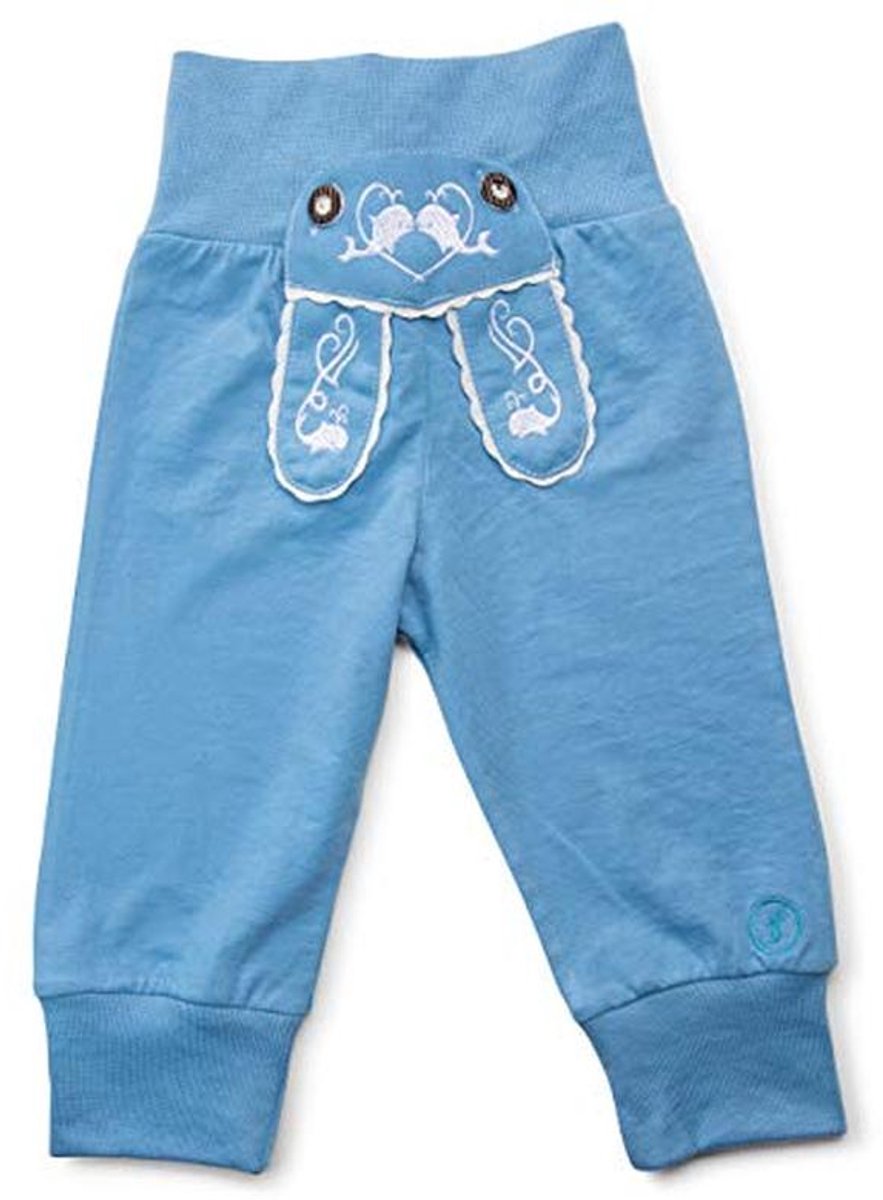 Baby stoffen broek in lederhose design – comfortabele joggingbroek met elastische tailleband voor kinderen