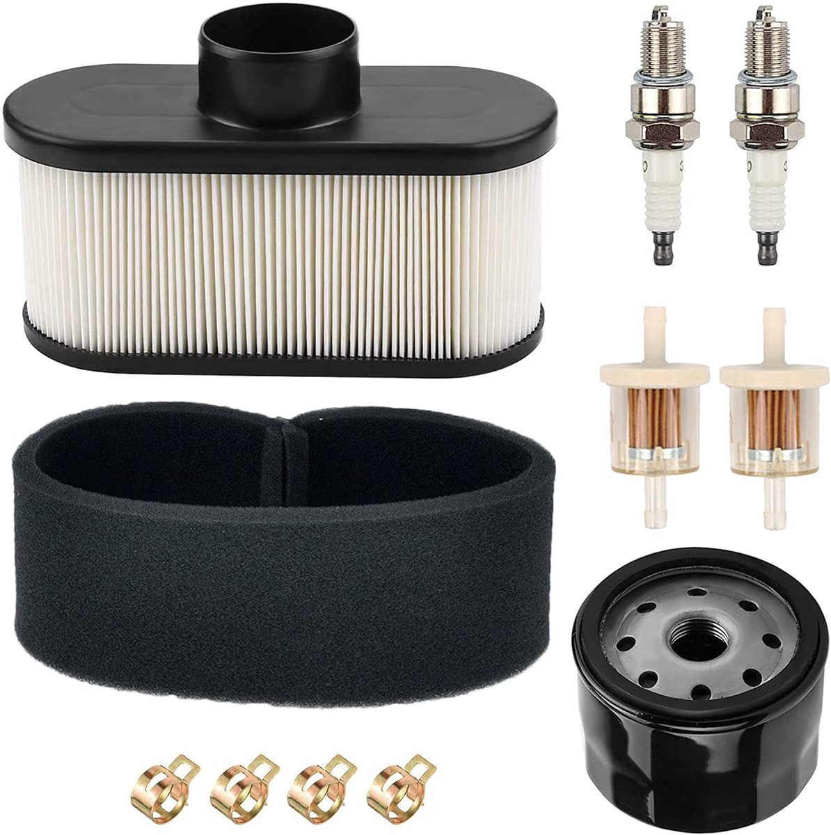 11013-0752 11013-7047 Luchtfilter met voorfiltervervanging voor Kawasaki FR651V, FR730V, FR691V, FS691V, FS481V, FS541V, FS600V, 4-taktmotoren, met oliefilter en brandstoffilter