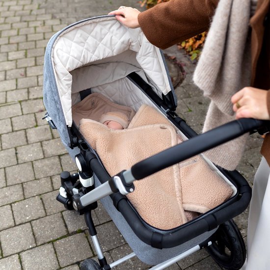 BEMINI Voetenzak - Biside 0-12m - Knusse teddy - Natural van Bemini — afbeelding 2