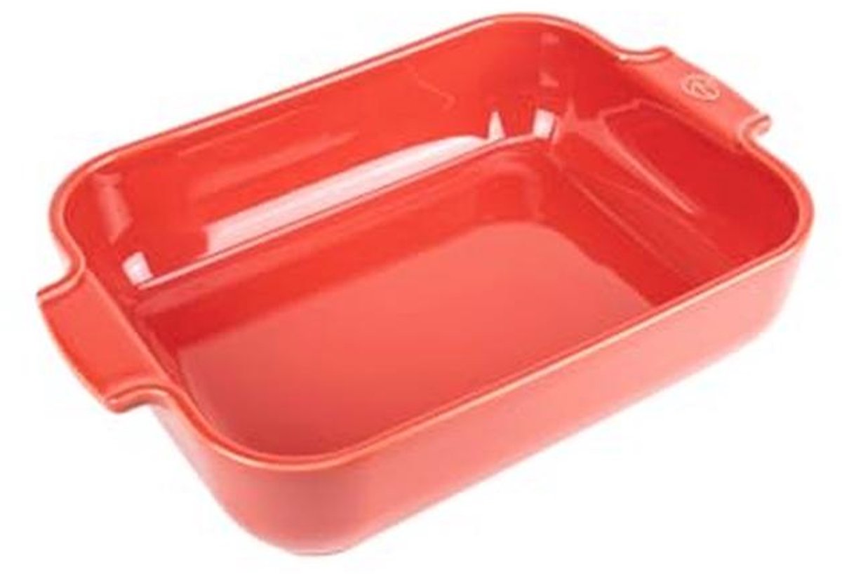 Ovenschaal keramiek 30 min warm - rechthoekig, rood