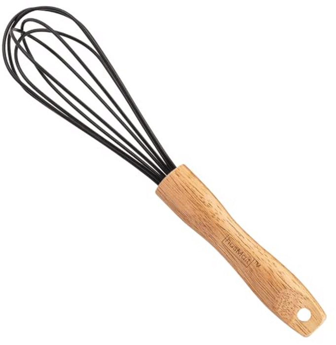 10 Inch Siliconen Garde met Houten Handvat - Perfect voor Kloppen en Mengen