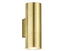 Wandlamp met Gouden Afwerking en Up/Down Verlichting, 10 x 6 x 16,5 cm