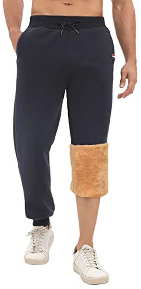 Fleece Joggingbroek voor Heren met Zakken en Trekkoord - Winterwarme Trainingsbroek