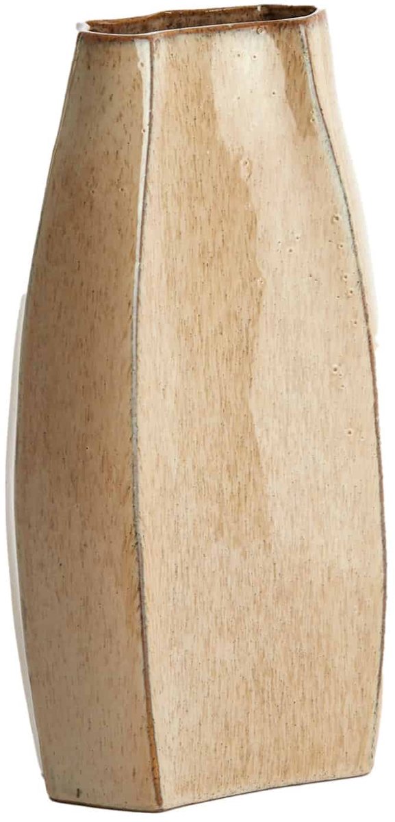 Light & Living Vaas Chiado - Bruin - 19,5x11x34,5cm - Keramiek - - Bloemenvaas - Woondecoratie - Decoratieve vaas voor woonkamer of slaapkamer