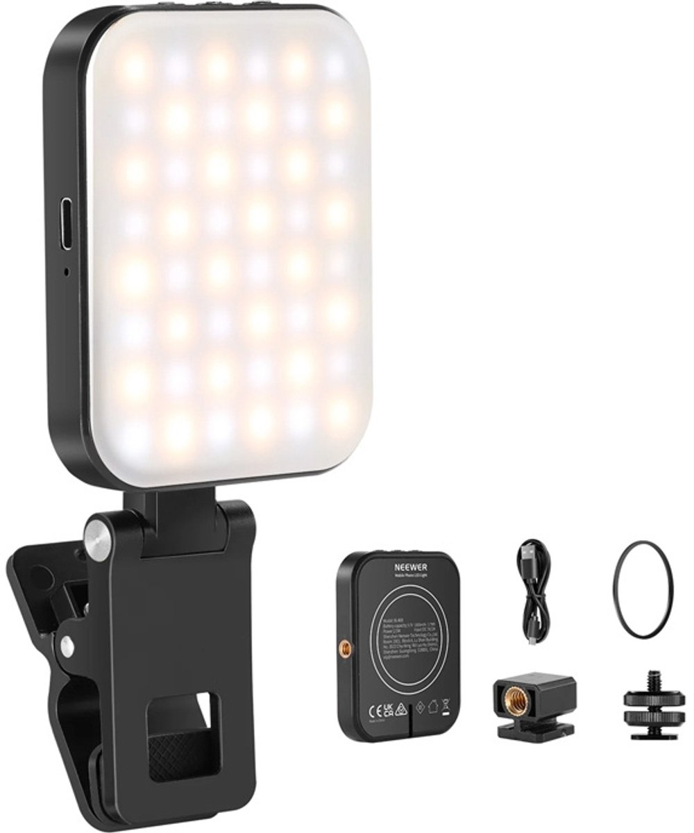 Neewer Bl48B Led Selfie Lamp Magnetisch Voor Telefoons Met Functie