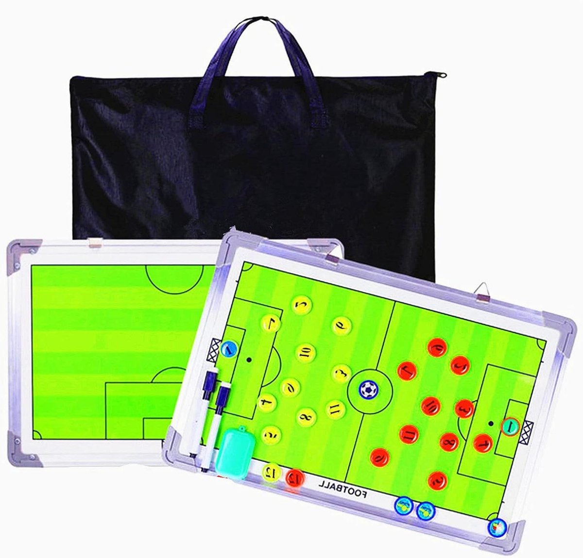 EGoods - Tactische Voetbal Coach Tool - Magnetische Strategie Board met Schrijven en Schaken Stukken