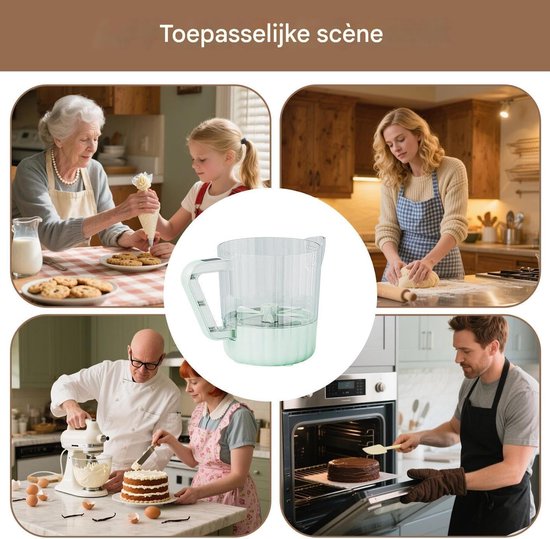 Automatische Mengbeker - Handmixer Mengkom - Keukengerei voor Kloppen Wassen voor Keuken Appartement Boerderij Restaurant，1L van Merkloos — afbeelding 4