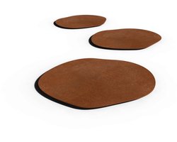 Cortenstaal Staptegel Organisch | 30 x 30 x 1