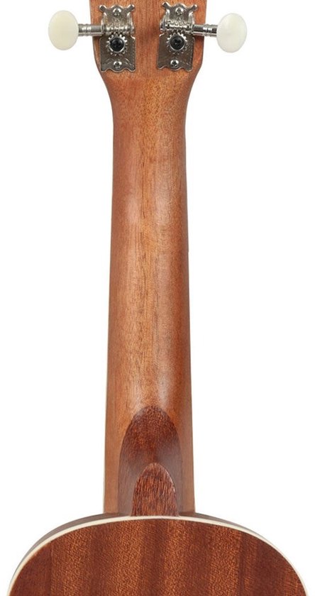 Houten ukelele nek met gladde afwerking en een subtiele ronding aan de onderkant.