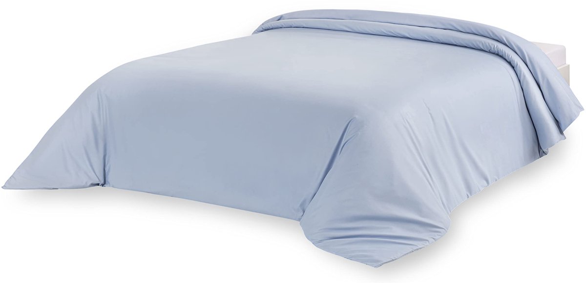 Unyqoos Extra zacht dekbedovertrek van microvezel met handig overslagsysteem Blauw