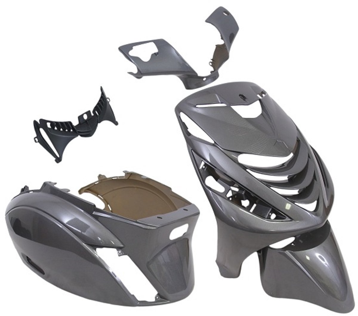 Plaatset Piaggio zip SP model vanaf bj. 2000 5 delig antraciet